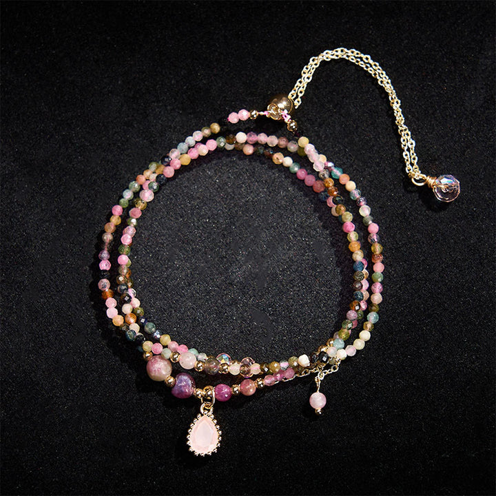 Buddha Stones Natürliches Turmalin-Armband mit dreifacher Wicklung - image 2