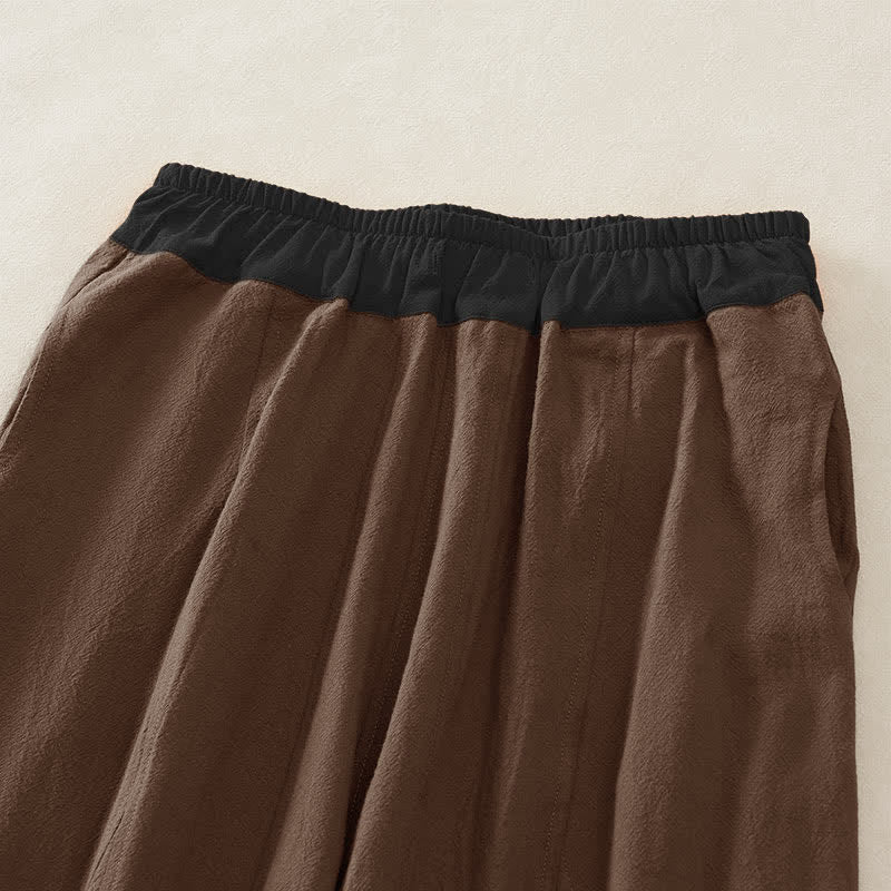 Buddha Stones Lässige, frühlingshafte Haremshose aus einfarbiger Baumwolle mit Kordelzug und Taschen für Damen - image 14