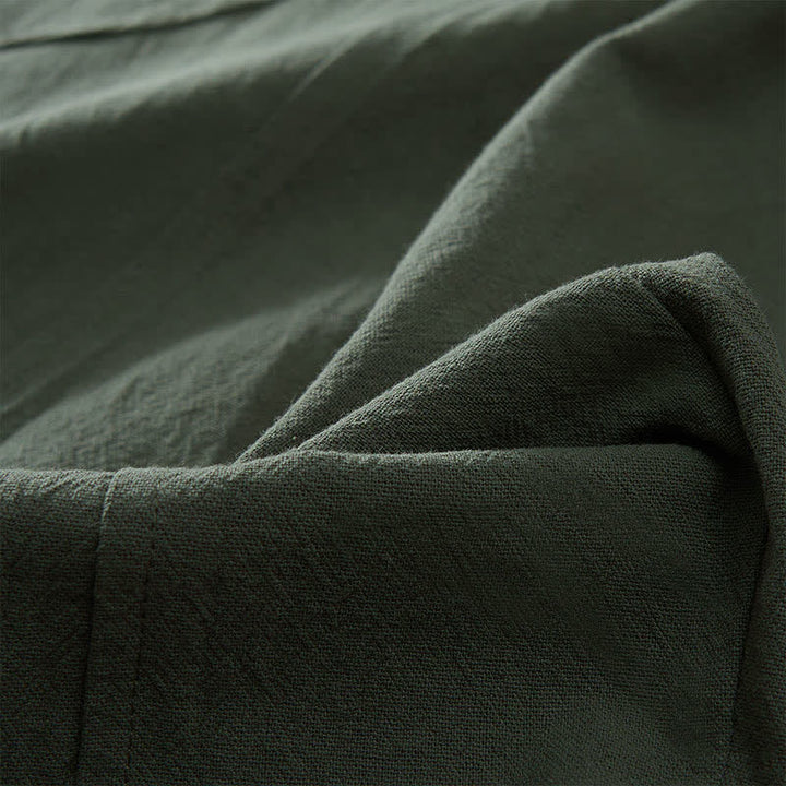 Buddha Stones Lässige, frühlingshafte Haremshose aus einfarbiger Baumwolle mit Kordelzug und Taschen für Damen - image 5