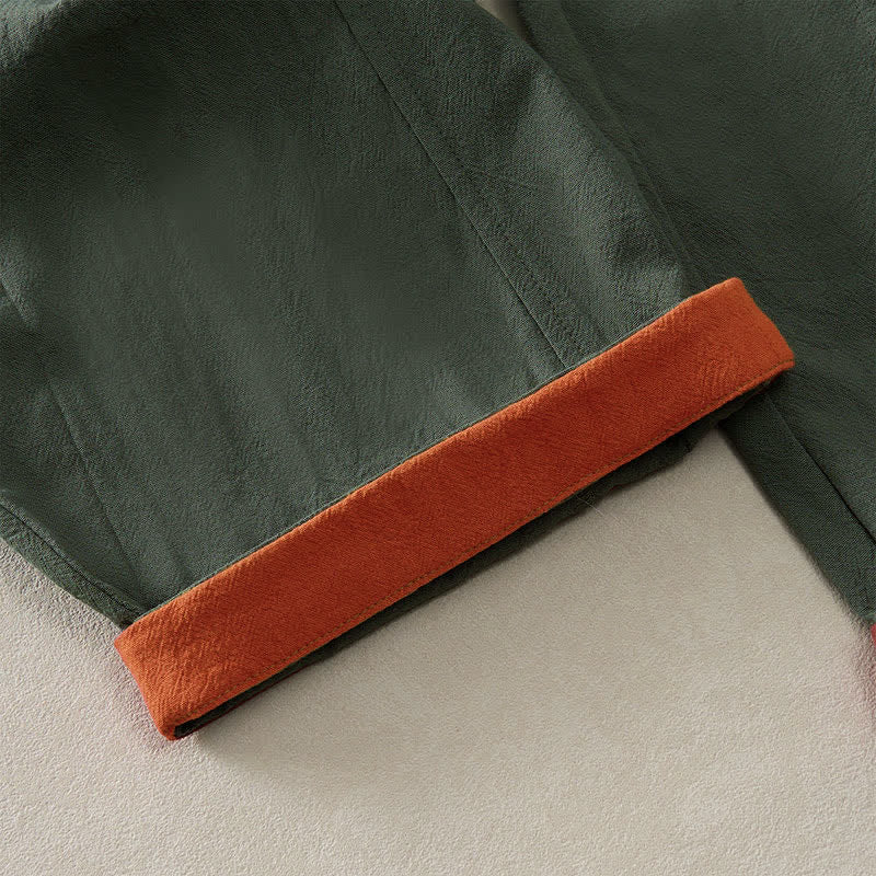 Buddha Stones Lässige, frühlingshafte Haremshose aus einfarbiger Baumwolle mit Kordelzug und Taschen für Damen - image 4