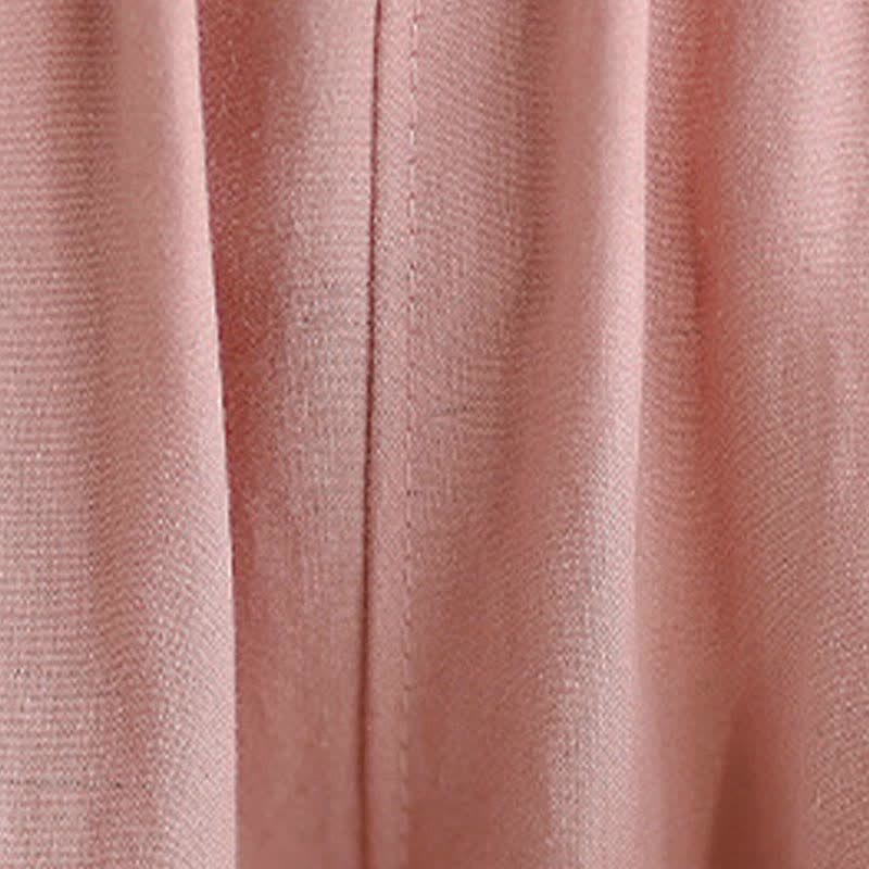 Buddha Stones Lässige, einfarbige Damen-Hose mit schmal zulaufendem Bein und Taschen für den Sommer - image 23