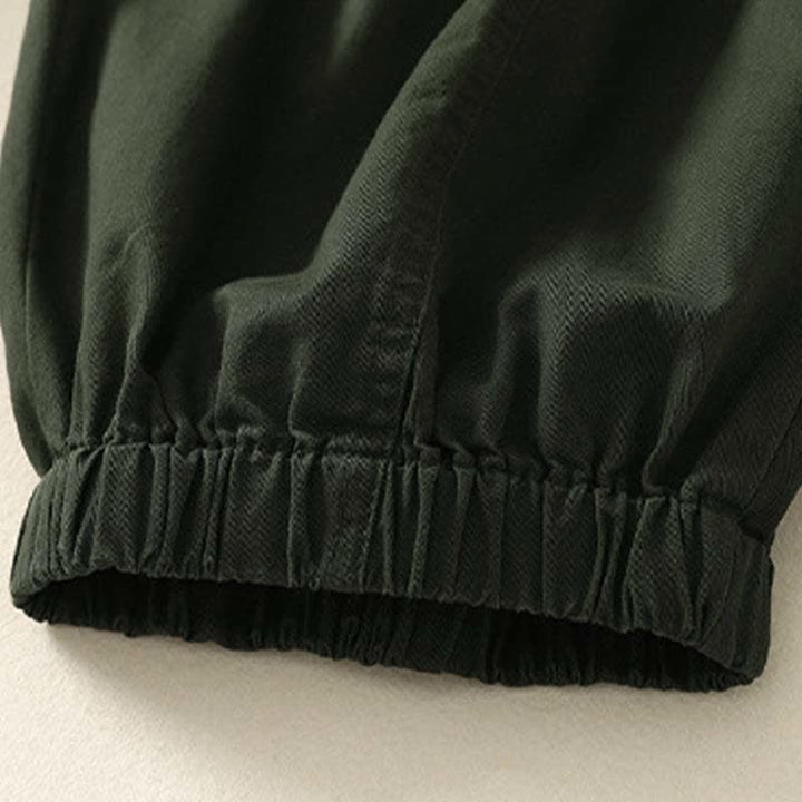 Buddha Stones Lässige, einfarbige Damenhose mit elastischem Bund, schmal zulaufendem Bein und Taschen – perfekt für den Sommer - image 4