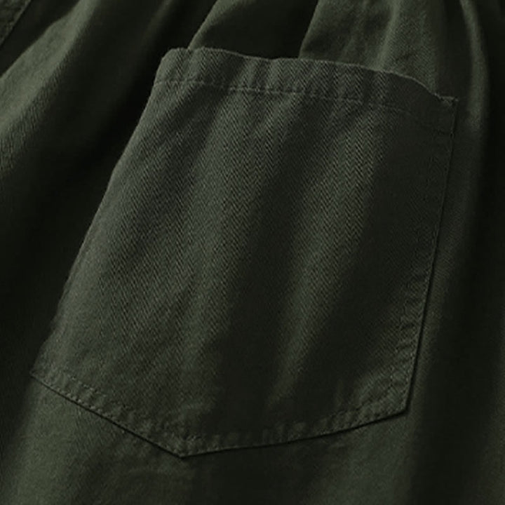 Buddha Stones Lässige, einfarbige Damenhose mit elastischem Bund, schmal zulaufendem Bein und Taschen – perfekt für den Sommer - image 2