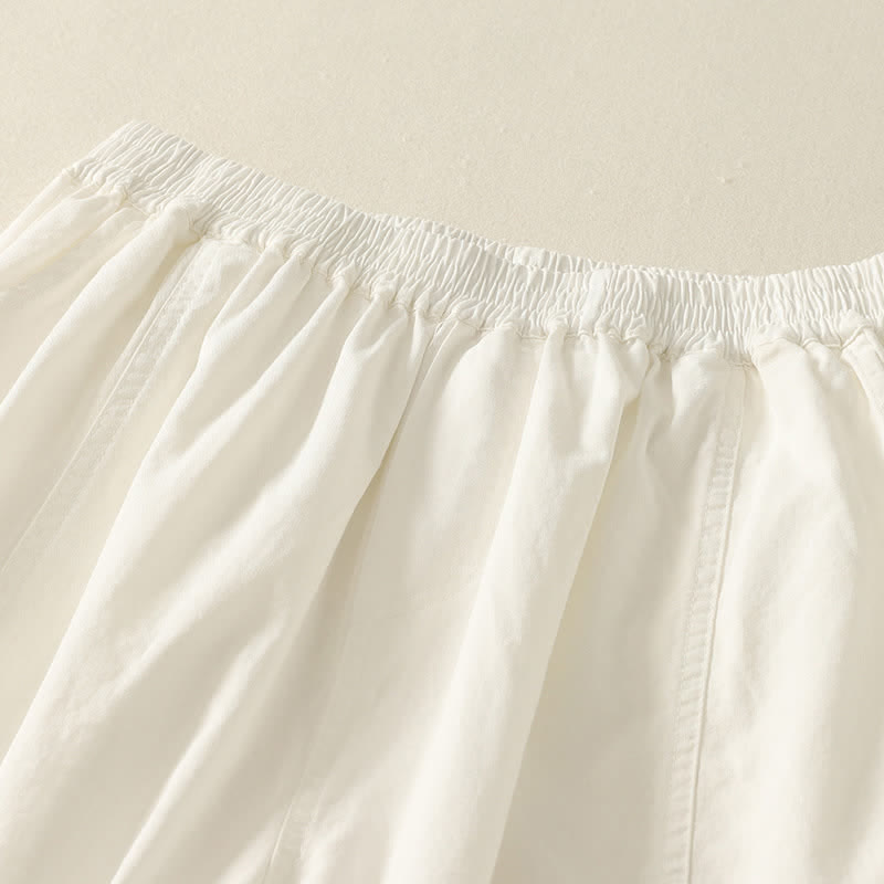 Buddha Stones Lässige, einfarbige Damenhose mit elastischem Bund, schmal zulaufendem Bein und Taschen – perfekt für den Sommer - image 15