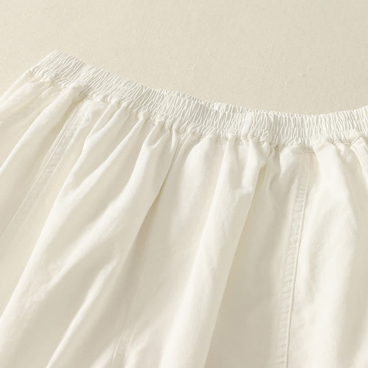 Buddha Stones Lässige, einfarbige Damenhose mit elastischem Bund, schmal zulaufendem Bein und Taschen – perfekt für den Sommer - image 15