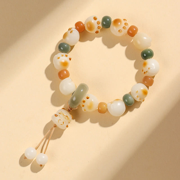 Buddha Stones Natürliches Bodhi-Samen-Katzenpfoten-Armband - image 7