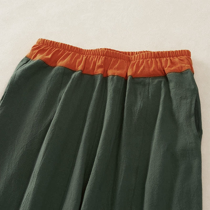 Buddha Stones Damen-Haremshose aus Cord-Baumwolle mit Thermo-Fleece-Futter und Taschen in Farbkontrast - image 38