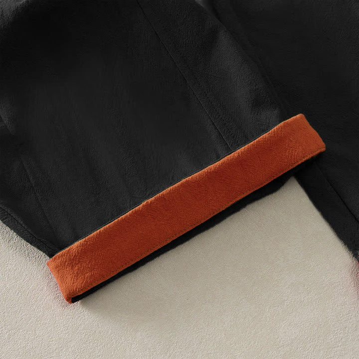 Buddha Stones Damen-Haremshose aus Cord-Baumwolle mit Thermo-Fleece-Futter und Taschen in Farbkontrast - image 45