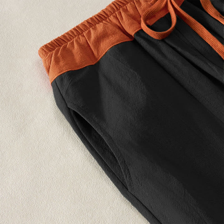 Buddha Stones Damen-Haremshose aus Cord-Baumwolle mit Thermo-Fleece-Futter und Taschen in Farbkontrast - image 42