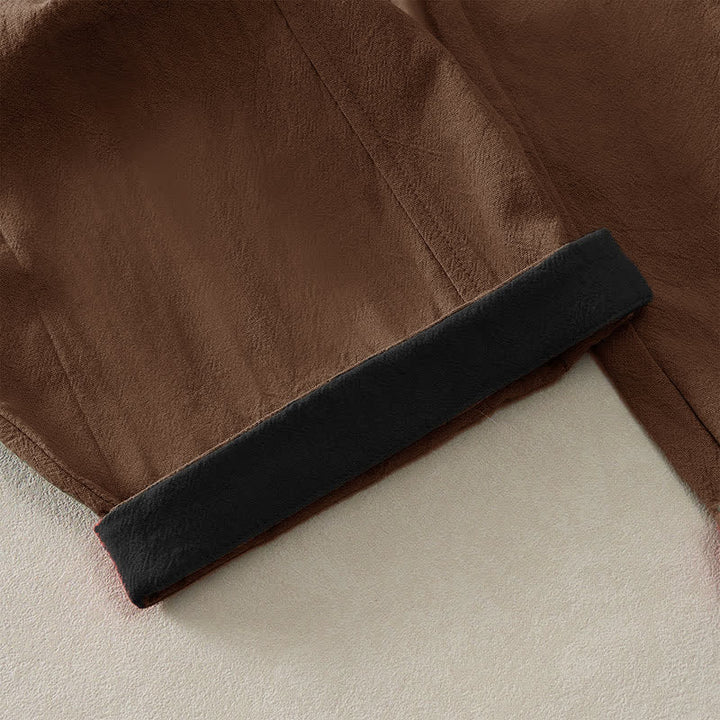 Buddha Stones Damen-Haremshose aus Cord-Baumwolle mit Thermo-Fleece-Futter und Taschen in Farbkontrast - image 51