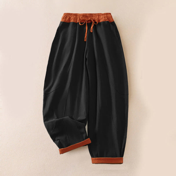 Buddha Stones Damen-Haremshose aus Cord-Baumwolle mit Thermo-Fleece-Futter und Taschen in Farbkontrast - Ganzjahresversion - Schwarz - US16, UK/AU20, EU48 (3XL) - image 41