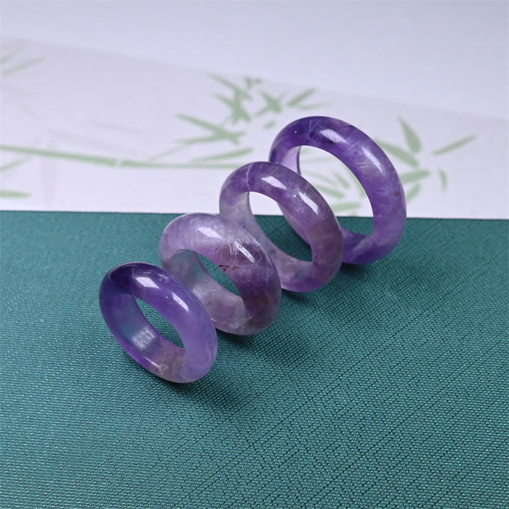 Buddha Stones Natürlicher Amethyst-Ring zur Förderung des spirituellen Bewusstseins - image 1