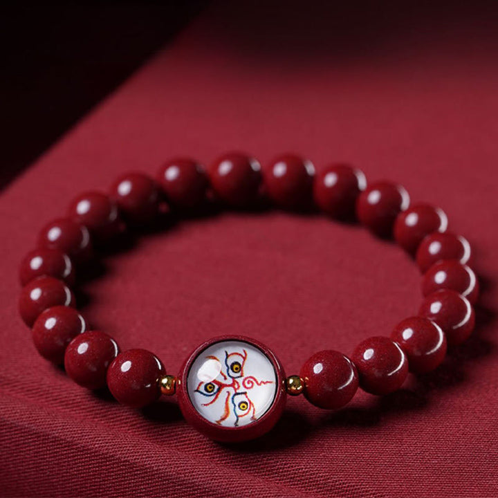 Buddha Stones Natürliches Zinnoberarmband – Segen der Götter des Reichtums und der fünf Himmelsrichtungen - image 8