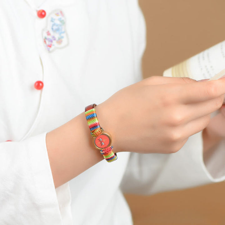 Buddha Stones Tibetisches Armband mit den fünf Himmelsrichtungen, den Göttern des Reichtums und dem Buddha-Augen-Segnungssymbol - image 9