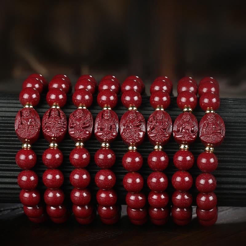 Buddha Stones Chinesisches Tierkreiszeichen-Geburtsbuddha-Zinnober-Segensarmband - image 16