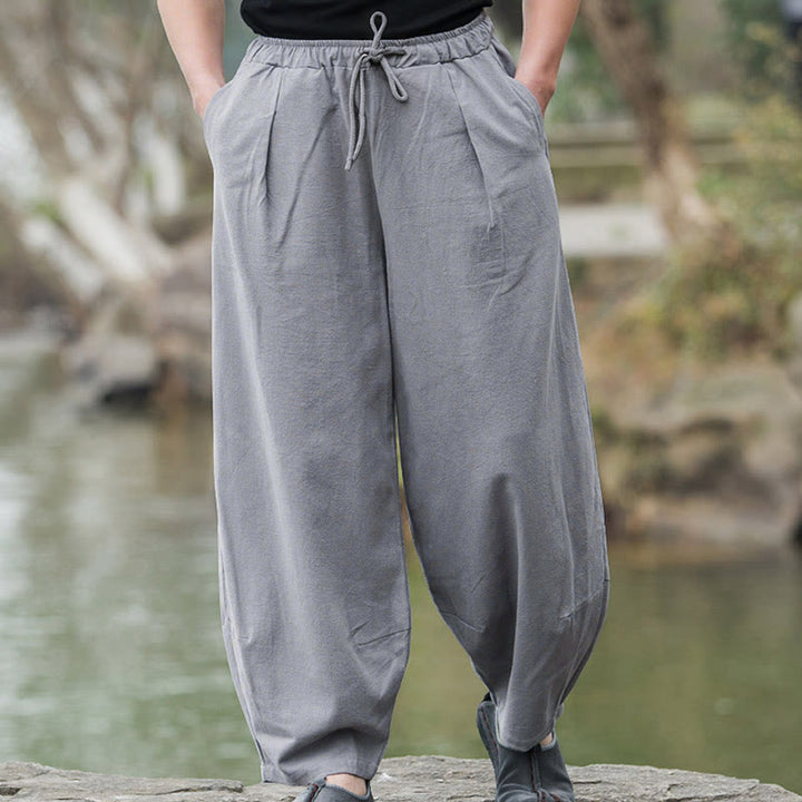 Buddha Stones Schlichte, lässige Herren-Bloomer-Hose mit Taschen - image 11