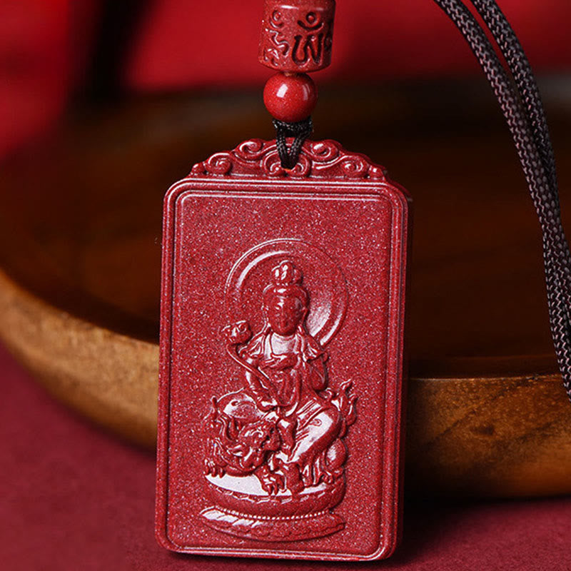 Buddha Stones Chinesischer Tierkreiszeichen-Buddha-Segnungs-Halskettenanhänger aus Zinnober - image 12