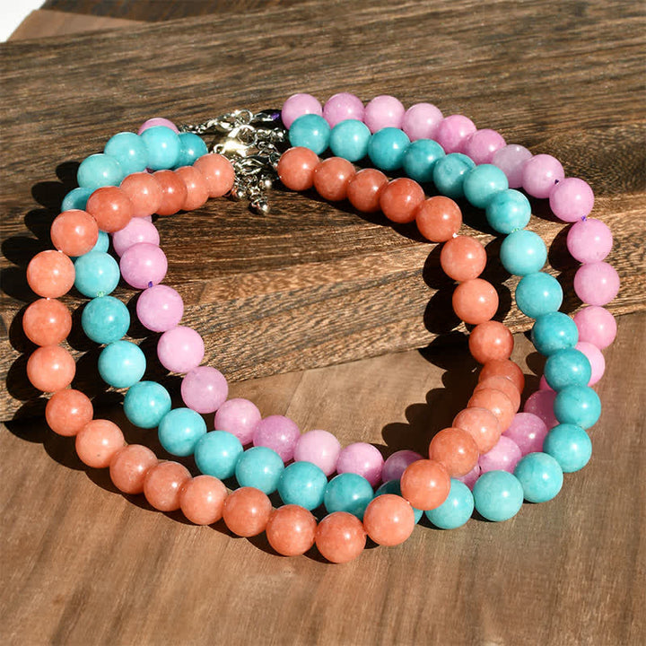 Buddha Stones Heilende Halskette mit 12 mm großen natürlichen Aquamarin-Turmalin-Perlen - image 17