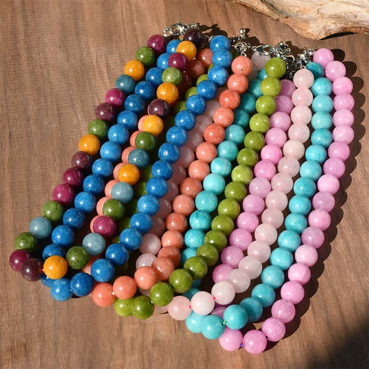 Buddha Stones Heilende Halskette mit 12 mm großen natürlichen Aquamarin-Turmalin-Perlen - image 20