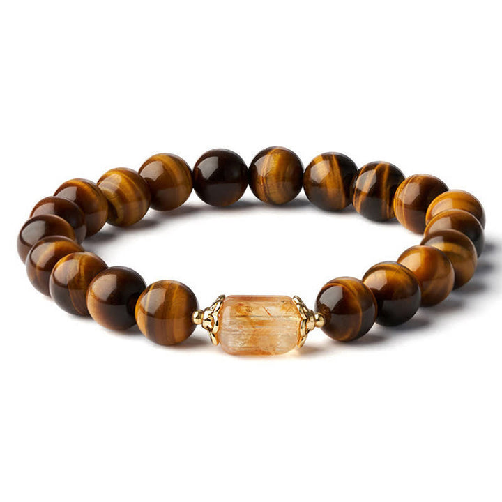 Buddha Stones Stärke-Armband mit Tigerauge-Citrinperlen - image 8