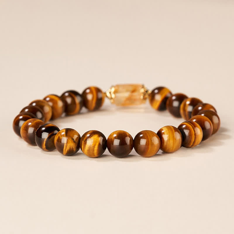 Buddha Stones Stärke-Armband mit Tigerauge-Citrinperlen - image 2