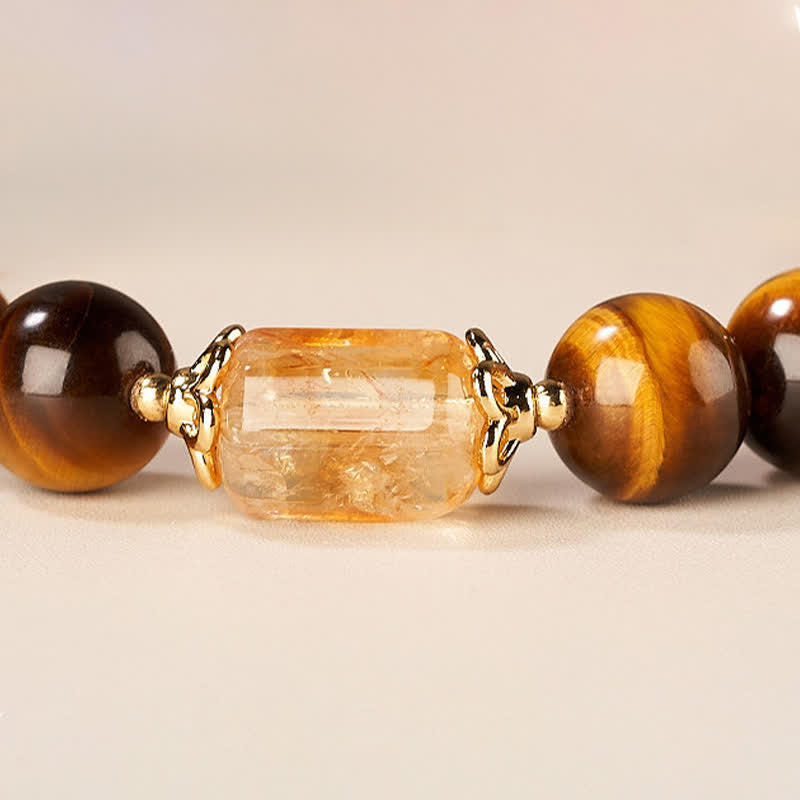 Buddha Stones Stärke-Armband mit Tigerauge-Citrinperlen - image 12