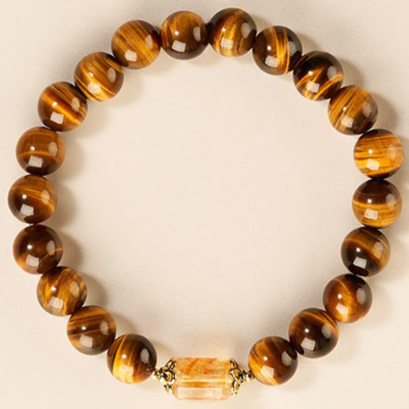 Buddha Stones Stärke-Armband mit Tigerauge-Citrinperlen - image 4