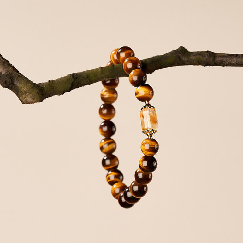 Buddha Stones Stärke-Armband mit Tigerauge-Citrinperlen - image 9