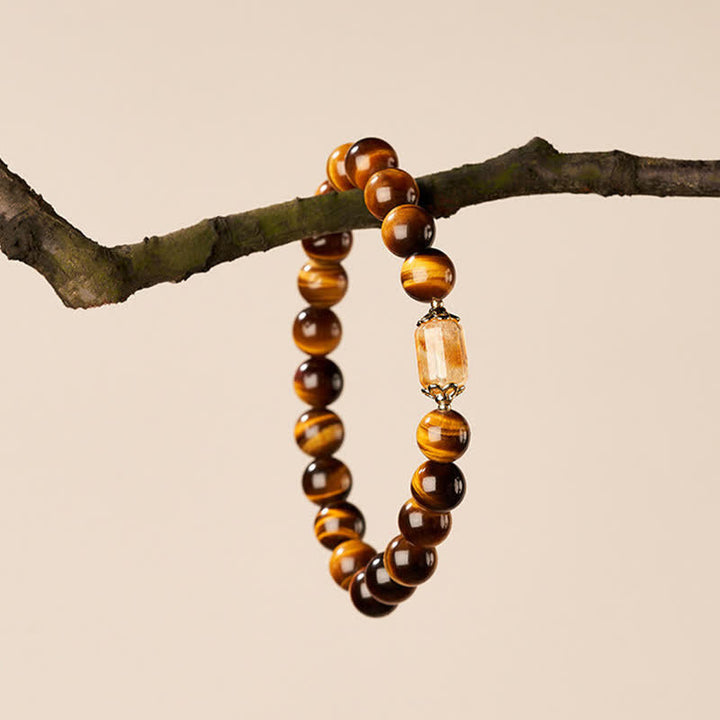 Buddha Stones Stärke-Armband mit Tigerauge-Citrinperlen - image 9
