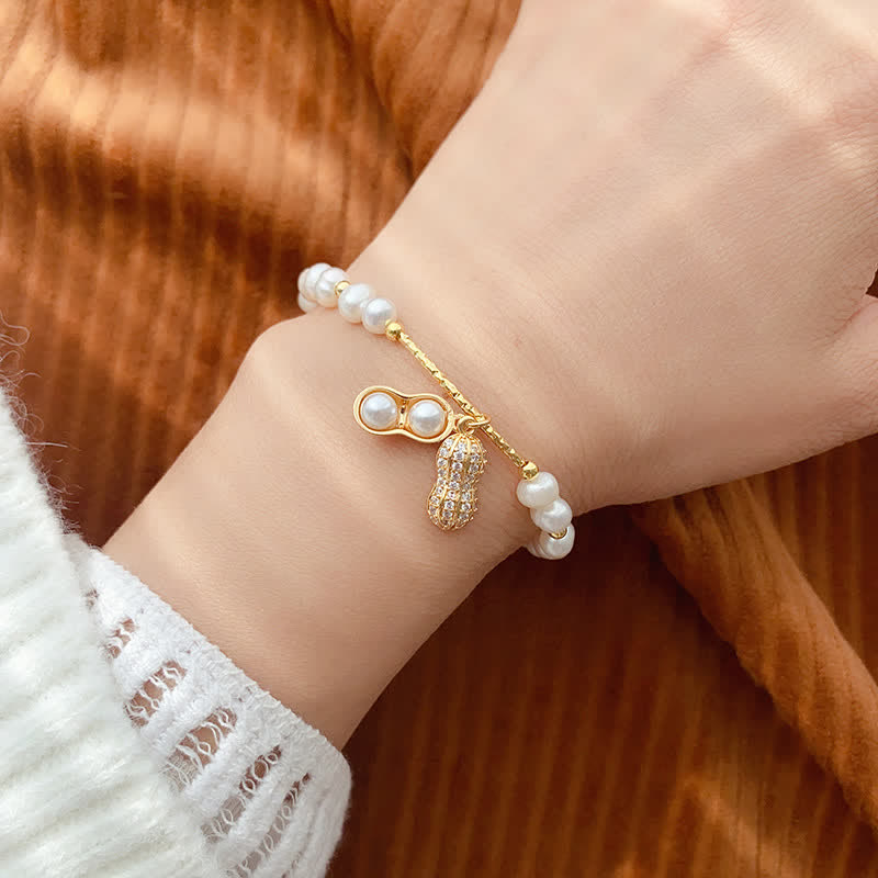 Buddha Stones Perlenarmband mit Erdnussmotiv und Weisheitsbotschaft - image 8