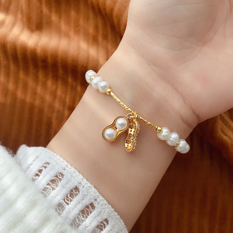 Buddha Stones Perlenarmband mit Erdnussmotiv und Weisheitsbotschaft - image 7