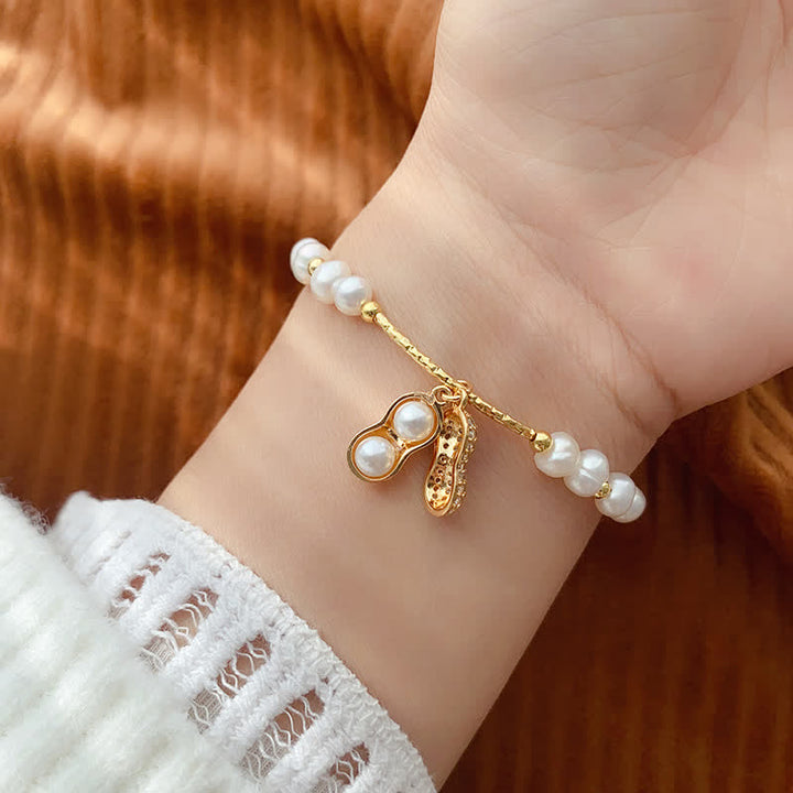 Buddha Stones Perlenarmband mit Erdnussmotiv und Weisheitsbotschaft - image 7