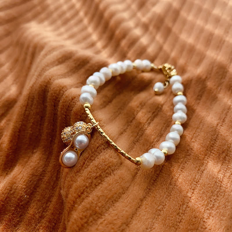 Buddha Stones Perlenarmband mit Erdnussmotiv und Weisheitsbotschaft - image 2