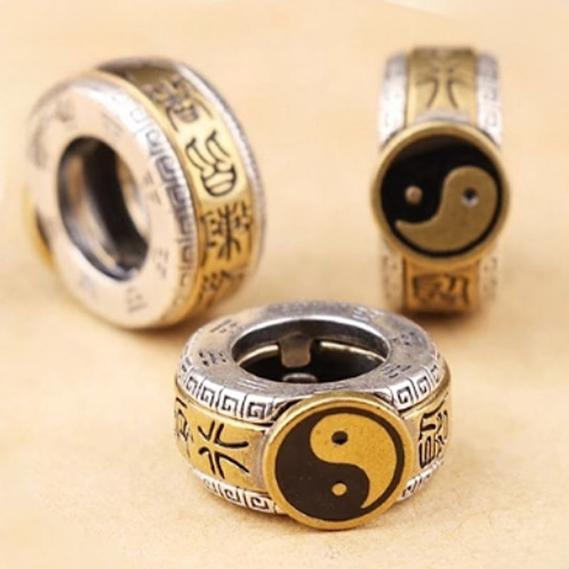 Buddha Stones Armband aus schwarzem Obsidian, Bodhi-Samen, Yin-Yang-Mantra mit neun Zeichen, Berggeister-Motiv, Geld ausgeben, Stärke - image 6