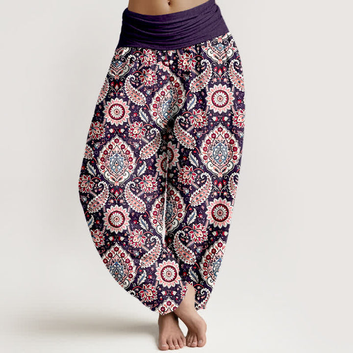 Buddha Stones Baumwoll-Haremshose mit Boho-Mandala-Paisley-Muster und elastischem Bund für Damen - Lila - US16, UK/AU20, EU48 (3XL) - image 6