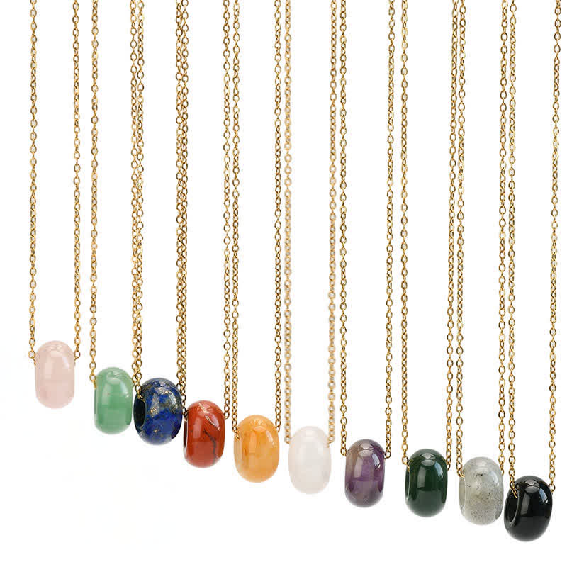 Buddha Stones Natürliche Rosenquarz- und grüne Aventurin-Rundkristall-Heilungskette - image 24