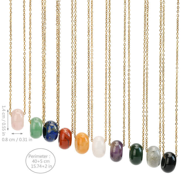 Buddha Stones Natürliche Rosenquarz- und grüne Aventurin-Rundkristall-Heilungskette - image 27