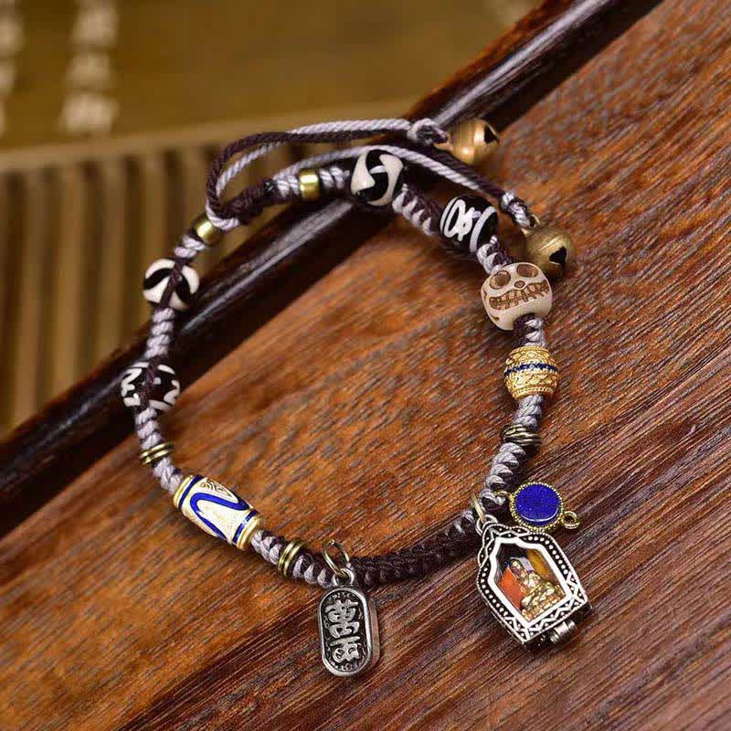 Buddha Stones Kupfernes Buddha-Armband aus geflochtenem Seil – Symbol des Mitgefühls - Buddha (Handgelenkumfang: 17-23 cm) - image 0