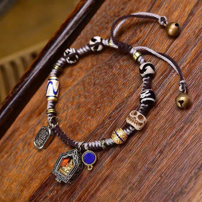 Buddha Stones Kupfernes Buddha-Armband aus geflochtenem Seil – Symbol des Mitgefühls - image 1