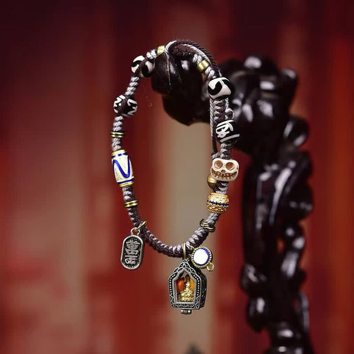 Buddha Stones Kupfernes Buddha-Armband aus geflochtenem Seil – Symbol des Mitgefühls - image 2