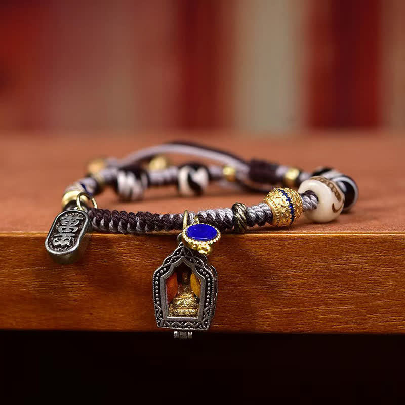 Buddha Stones Kupfernes Buddha-Armband aus geflochtenem Seil – Symbol des Mitgefühls - image 3