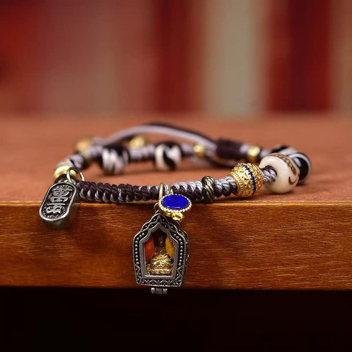 Buddha Stones Kupfernes Buddha-Armband aus geflochtenem Seil – Symbol des Mitgefühls - image 3