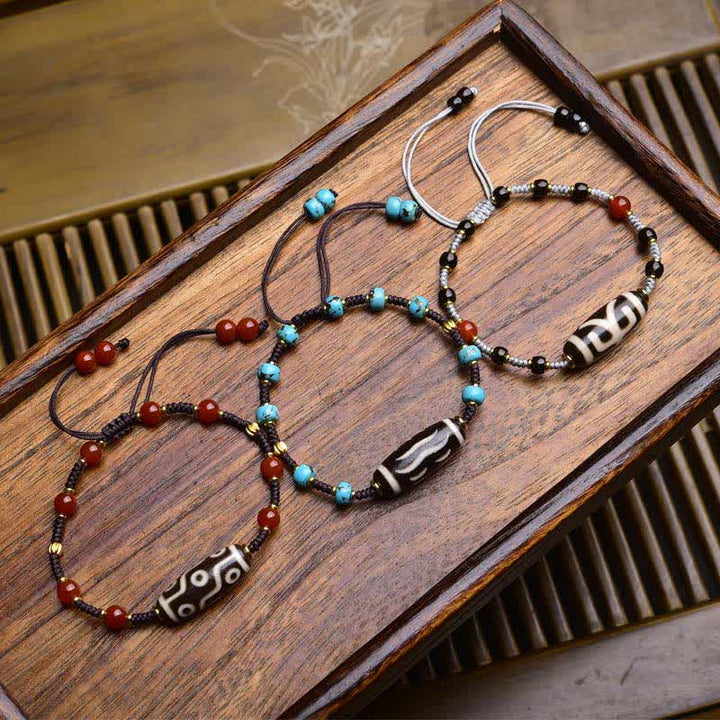 Buddha Stones Dzi-Perlen, Armband aus geflochtenem rotem Achat, Schutzarmband aus Süd-Rot-Achat - image 0