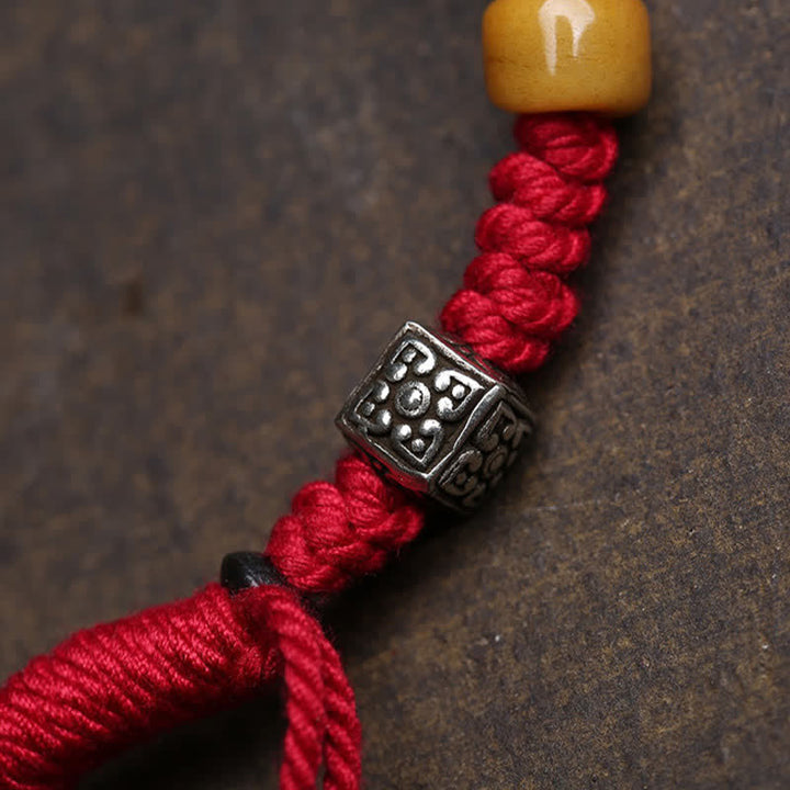 Buddha Stones Kupfernes Buddha-Amitabha-Armband aus geflochtenem Seil – ein Symbol der Gelassenheit - image 1
