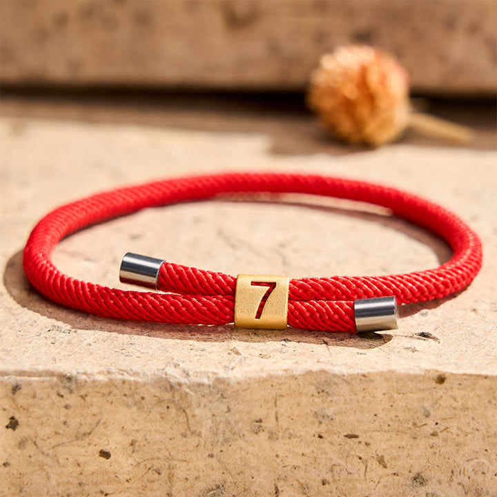 Buddha Stones Armband mit verstellbarer Schnur und einstelligen Engelszahlen zum Schutz - image 21