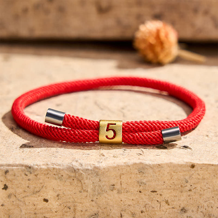 Buddha Stones Armband mit verstellbarer Schnur und einstelligen Engelszahlen zum Schutz - image 17