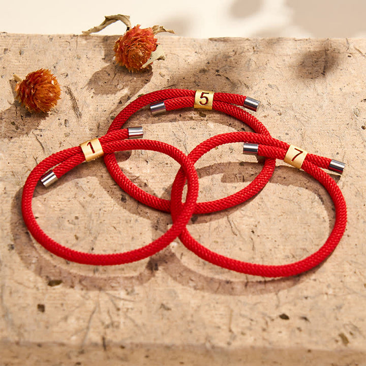 Buddha Stones Armband mit verstellbarer Schnur und einstelligen Engelszahlen zum Schutz - image 0