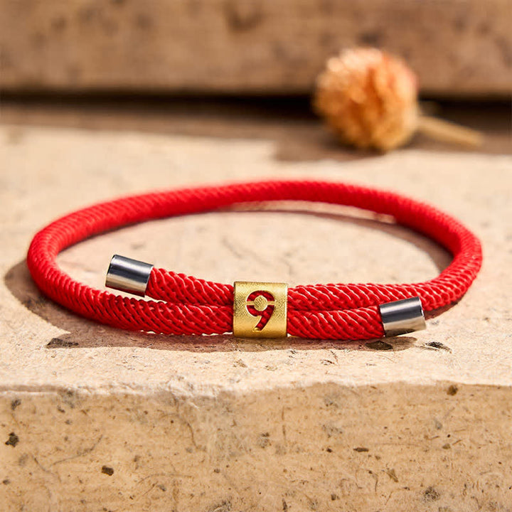 Buddha Stones Armband mit verstellbarer Schnur und einstelligen Engelszahlen zum Schutz - image 25