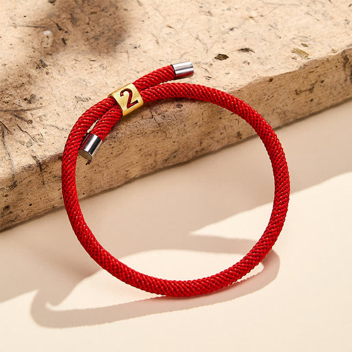 Buddha Stones Armband mit verstellbarer Schnur und einstelligen Engelszahlen zum Schutz - image 11