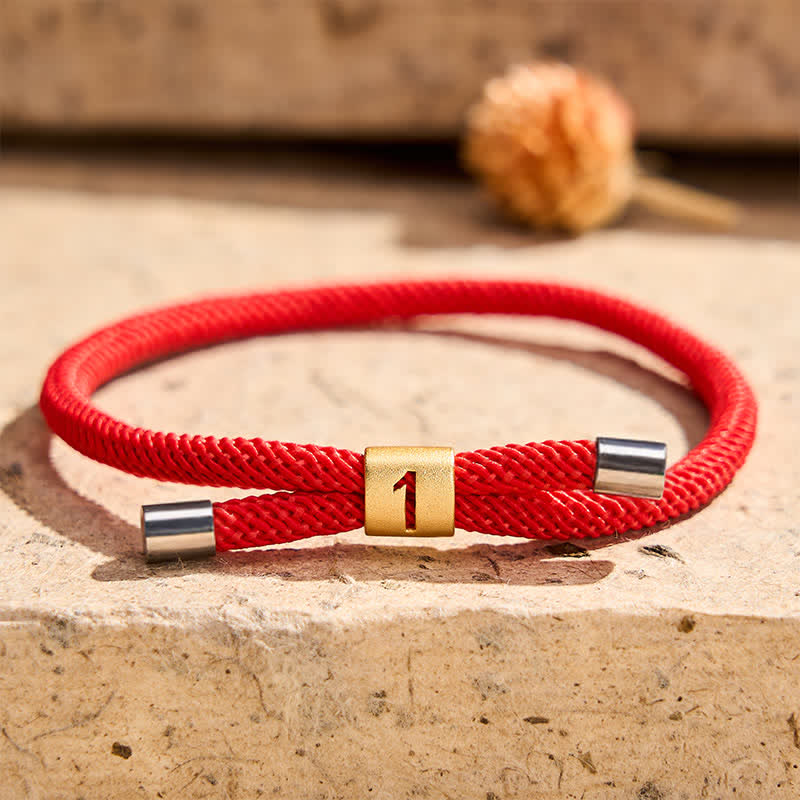 Buddha Stones Armband mit verstellbarer Schnur und einstelligen Engelszahlen zum Schutz - image 7